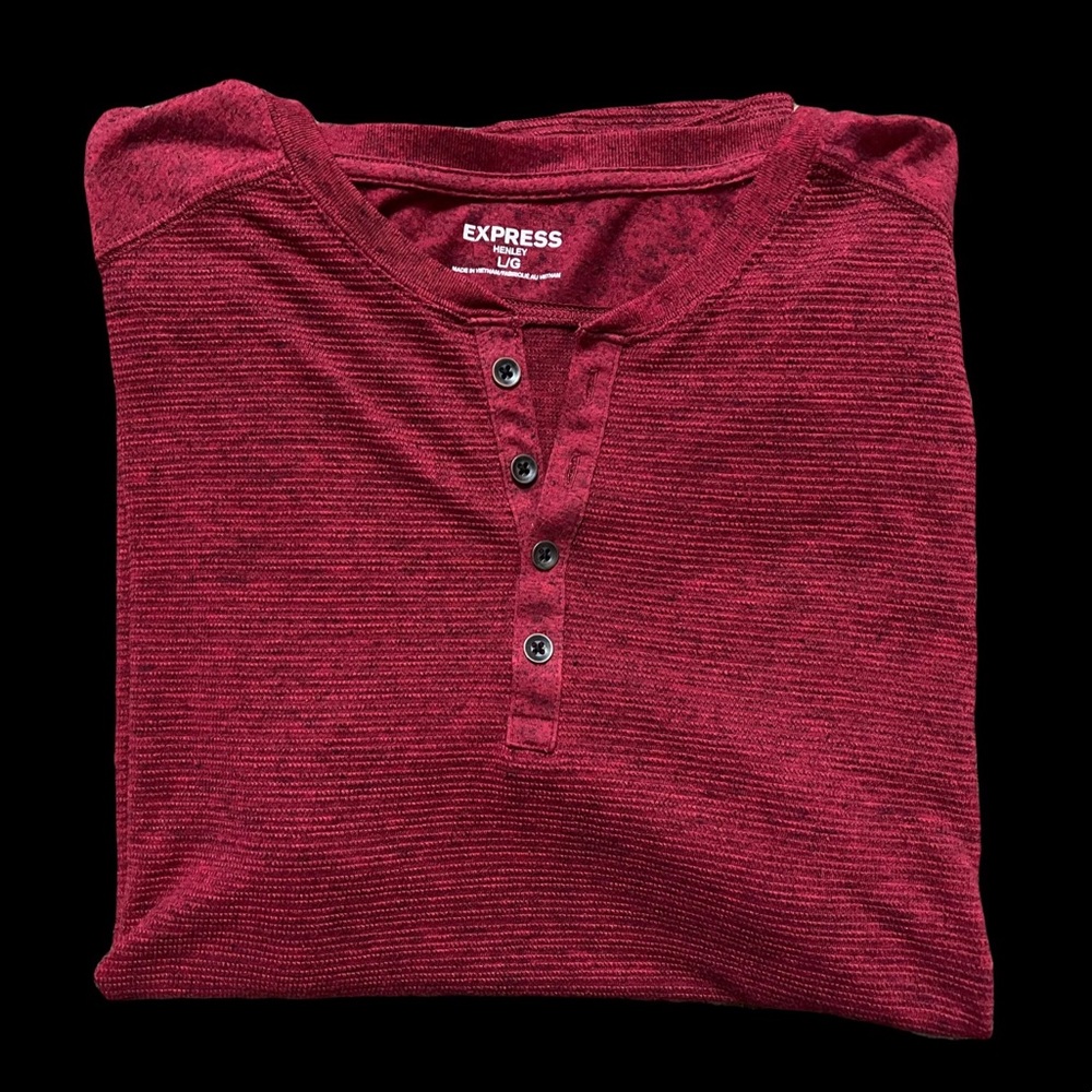 Express Mens Short Sleeve Henley
